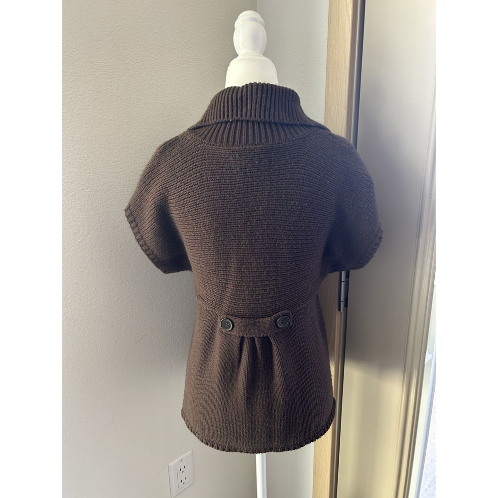 Vintage Brown Front Button Sweater Coquette Twee Feminine Boho Whimsy 90s - Picture 2 of 6